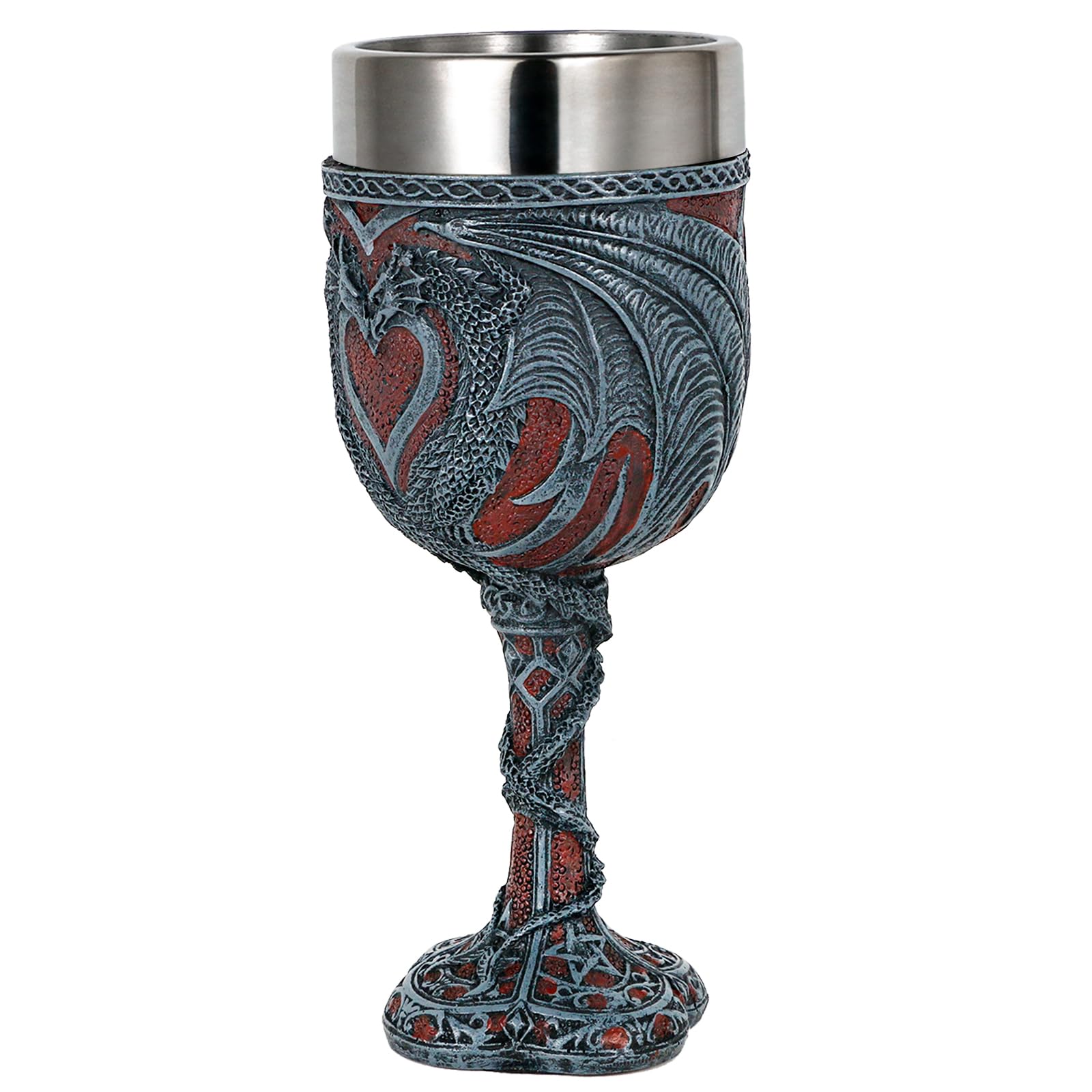 Amazon | 中世のダブルドラゴンワインゴブレット - バレンタイン